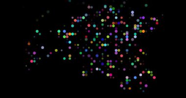 Modern Generative Video Depicting Estonian Map Formed from Flying Circles