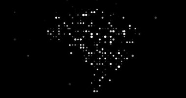 Inspired Post-Conceptual Silhouette of Brazil with Orbiting Dot Animation