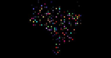 Brazil creative silhouette visualized with circles