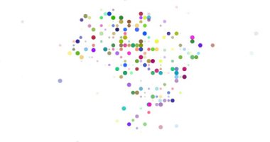 Kinetic Generative Display of Brazil Silhouette with Assembling Circles