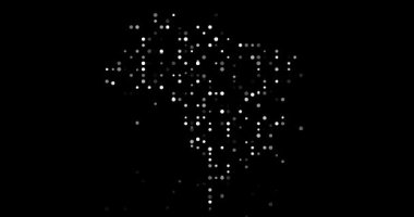 Brazil creative silhouette visualized with circles