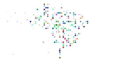 Brazil map created with generative spheres