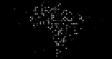 Minimalist Brazil territory animated with circles
