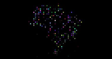 Modern Conceptual Art of Brazilian Map Emerging from Kinetic Particles