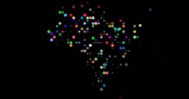 Kinetic Generative Display of Brazil Silhouette with Assembling Circles