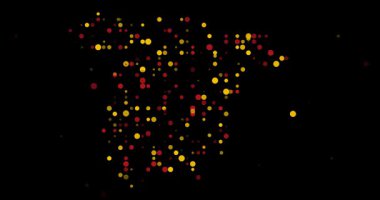 Düşen Izgara Çemberleri İspanya Haritası