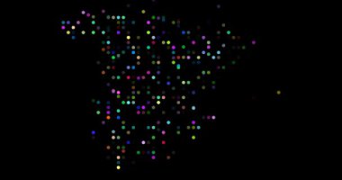 Animasyon Düşen Noktalarda İspanya Bölgesi