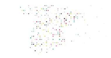 Generative circles Spain moving abstract silhouette