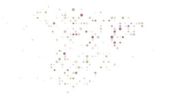 Spain silhouette map made of flying circles