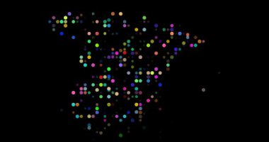 Post-Conceptual Generative Art Featuring Circles Forming Spain's Shape