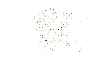 Modern France abstract silhouette built from circles