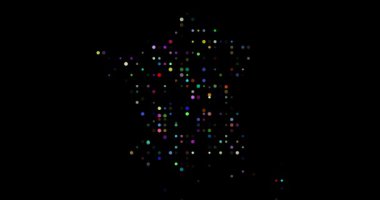 Circles beyond borders forming France silhouette art