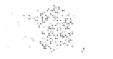 Minimalist circle abstraction building France outline