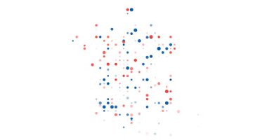 France map silhouette circles generative art vision