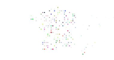 Abstract France mapping with generative circular motion