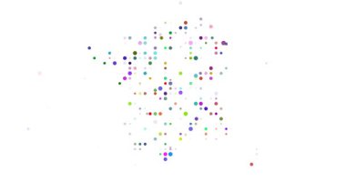 Hareket Noktalarında Dijital Fransa Silueti