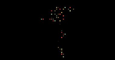 Creative circles expansion forming Faroe Islands outline map