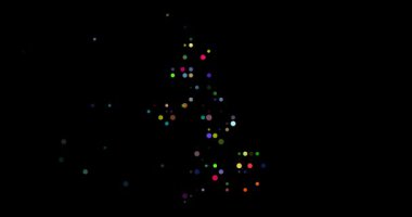 Flying Particles as Circles Revealing United Kingdom's Conceptual Country Shape