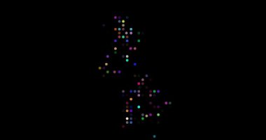 Generative circles map formation of United Kingdom art