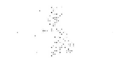 Post-Conceptual Vision of Flying Circles Shaping United Kingdom's Outline