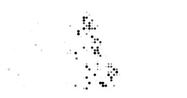 Abstract Circles Converging to Form United Kingdom's Artistic Silhouette