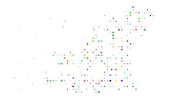 Guernsey's Map Silhouette Crafted by Generative Circle Invasions