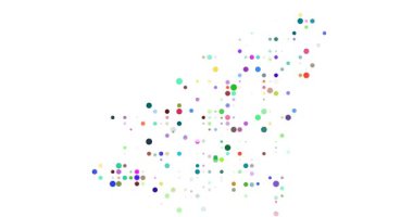 Circles Converging into Guernsey's Silhouette in Generative Motion