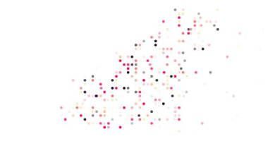 Flying spheres creating Guernsey map contour