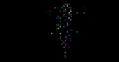 Flying dots create Gibraltar island silhouette design