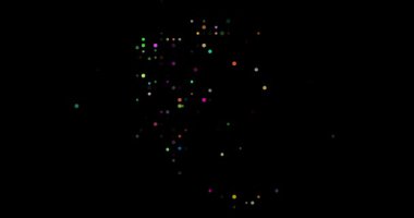 Silhouette of Greece Born from Generative Flying Circle Elements