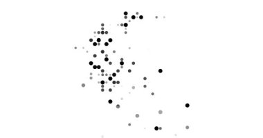 Abstract generative art circles Greece silhouette design