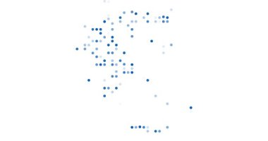 Generative Circles Assembling Greece's Silhouette from Beyond Screen