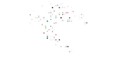 Generative Dots Flow Defining Croatia Identity