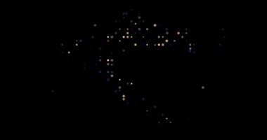 Flying Particles as Circles Revealing Croatia's Conceptual Country Shape