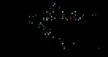 Croatia's Map Silhouette Crafted by Generative Circle Invasions