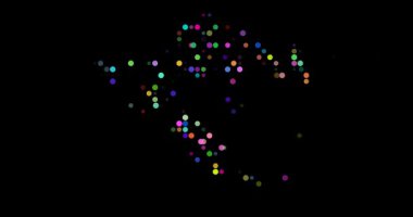 Croatia Outline Formed by Expanding Generative Circles