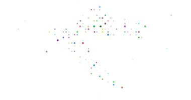 Post-Conceptual Generative Art Featuring Circles Forming Croatia's Shape