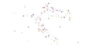 Abstract Dotted Formation of Croatia Shape