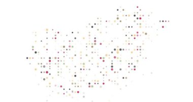 Post-Conceptual Generative Circles Converging on Hungary's Map Silhouette