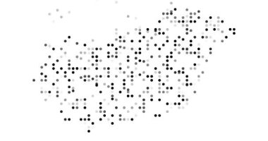 Flying Particles as Circles Revealing Hungary's Conceptual Country Shape