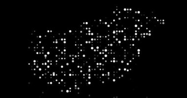 Post-Conceptual Generative Art Featuring Circles Forming Hungary's Shape