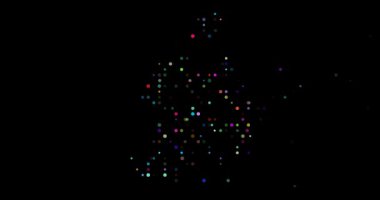 Generative Dotted Expansion of Ireland Map Silhouette