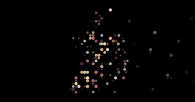 Flowing Circles Defining the Ireland Map Silhouette