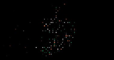 Generative Dotted Expansion of Ireland Map Silhouette