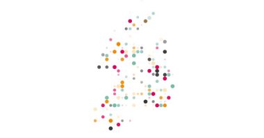 Post-Conceptual Artistry with Circles Manifesting Ireland's Map Form