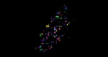 Abstract Circles Converging to Form Isle of Man's Artistic Silhouette