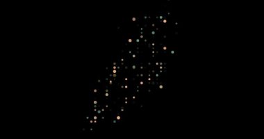 Silhouette of Isle of Man Born from Generative Flying Circle Elements