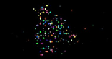 Generative Bolivia Map Formed by Circles of Light