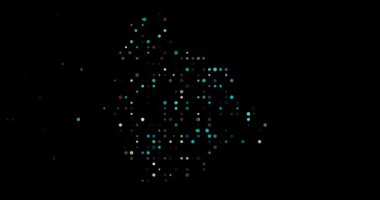 Generative Bolivia Map Formed by Circles of Light