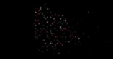 Generative Light Circles Creating Bolivia Silhouette